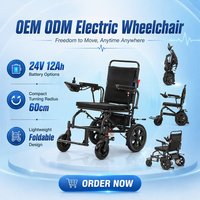 Fauteuil roulant électrique pliable à double moteur 500W, en acier carbone durable, autonomie 25 km