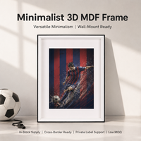 Minimalist 3D MDF Photo Frame Single Opening Soccer Sports Art Picture Frame Tabletop Wall Decor Support Logo Printing