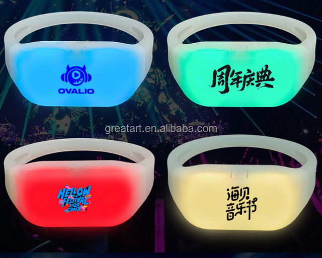 Eco-Friendly RGB Wireless LED DMX Bracelets for Night Club Concert Decor and Party Accessories with Remote Control