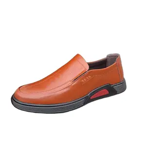 Kuyruk stok Wenzhou erkek deri ayakkabı 2023 siyah iş rahat deri ayakkabı işleme kırık boyutu ayakkabı