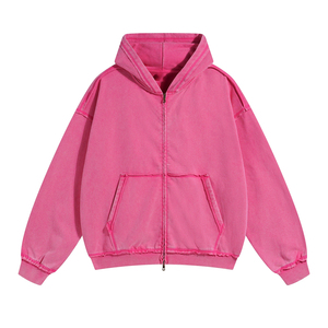Wholesale <strong>Custom</strong> Reverse <strong>Weave</strong> Zip-up Fleece Hoodie 100% Cotton Your Own <strong>Design</strong> Logo with Reverse Stitching Printed <strong>Pattern</strong> - Product Image 4