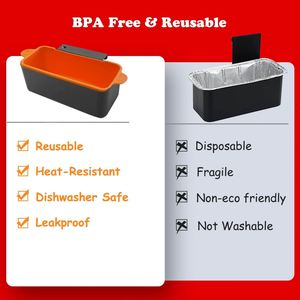 Bandeja de Silicona Resistente a Altas Temperaturas, Accesorio para Barbacoa de Piedra Negra, Recipiente para Recoger Grasa, Reutilizable para Parrilla al Aire Libre - Product Image 3