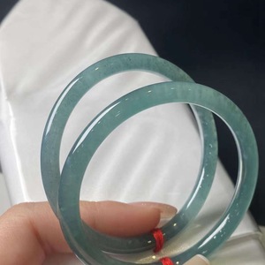 Jadeíta Natural <span class=keywords><strong>Myanmar</strong></span> Jade pulsera tipo A mano de obra exquisita agua azul Jingdang Jade pulsera al por mayor con certificado - Product Image 2