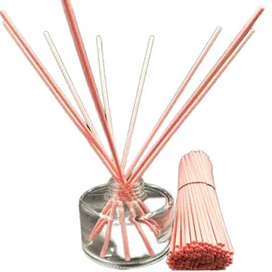 Wholesale Aromatic Fiber Natural Rattan Stick Room Air Freshener Reed Diffuser Sticks With Flower for Fragrance Essential Oil