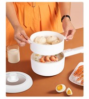 Marmite électrique multifonctionnelle et pratique 1,8 l Cuisinière portable antiadhésive Mini marmites électriques