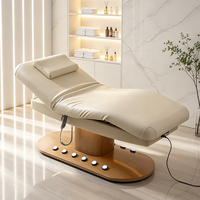 Table de massage électrique à 3 moteurs pour salon de beauté de luxe, lit de spa facial moderne et esthétique, réglable, pour clinique médicale avec chauffage