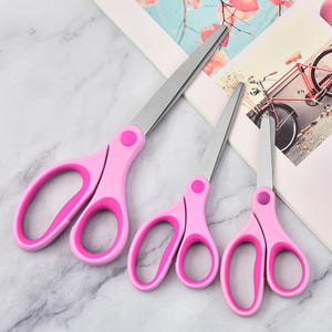 กรรไกรสำนักงานสแตนเลสสีชมพู หัวตรง สำหรับงานฝีมือ ตัดกระดาษ อุปกรณ์การเรียน - Product Image 5