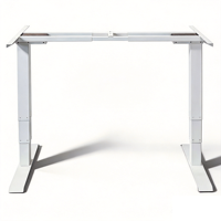 Bureau debout moderne en métal intelligent à double moteur, table d'ordinateur électrique réglable en hauteur, cadre pour bureau à domicile