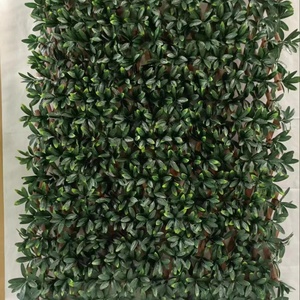 Clôture de <span class=keywords><strong>laurier</strong></span> artificiel Treillis de saule extensible avec feuilles artificielles Treillis en expansion de haie - Product Image 1