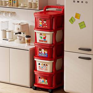 Carrito de Almacenamiento <span class=keywords><strong>con</strong></span> <span class=keywords><strong>Ruedas</strong></span> y Cajones, Organizador Móvil de Múltiples Niveles para Sala de Estar, Dormitorio y Oficina - Product Image 3