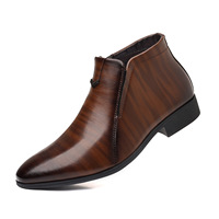 Mocasines de Hombre de Cuero Genuino de Alta Gama, Estilo Casual de Negocios, con Plataforma Grande y Caña Alta, Zapatos Clásicos de Oficina
