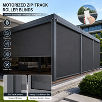 Volet roulant motorisé télécommandé personnalisable avec tissu anti-UV haute performance pour pergola extérieure et enclos de terrasse