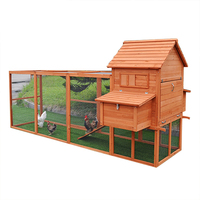 Poulailler et abri de luxe en bois massif pour l'extérieur, pour poules pondeuses, lapins, chats et pigeons - Utilisation domestique en Chine avec toit en bois