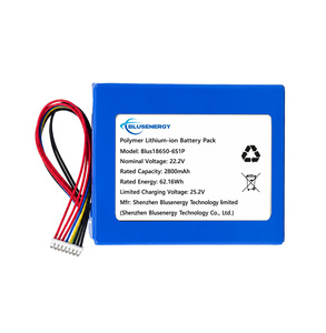 แบตเตอรี่ลิเธียมไอออนแบบชาร์จได้ รุ่น 18650 6S1P ความจุ 2800mAh 22.2v แบบกำหนดเองได้ - Product Image 1
