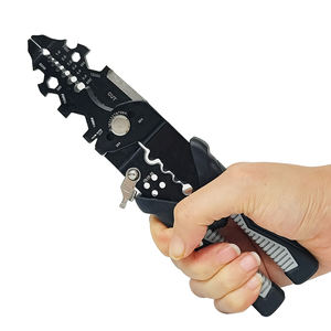 Pince multifonctionnelle électrique industrielle en acier noir pour dénuder et tirer les fils - Spécifique électricien - 001 - Product Image 1