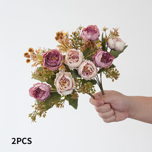 Neue Blumen Großhandel Lila Pfingstrose Künstliche Blume für Heim- und Hochzeitsdekoration - Product Image 5