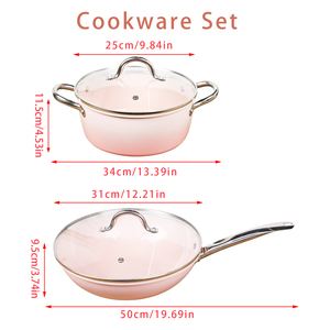 Ensemble de Casseroles Multifonctionnel TKM-8038, Ensemble de Casseroles Tout-en-Un pour Mijoter, Frire et Cuire - Product Image 4
