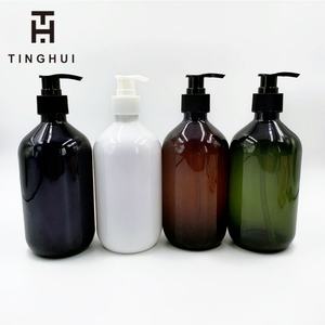 Envases Vacíos de 8 oz para Crema, Botellas de Vidrio con Bomba Dosificadora de Bambú, Color Blanco Ámbar, para Cosméticos, Lociones, Champú, con Tapa de Bambú - Product Image 3