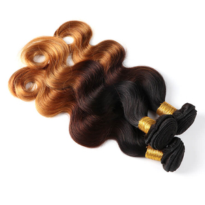 A granel sin procesar rojo Mona asequible ruso virgen cutícula alineada Remy duradero 8-38 pulgadas onda del cuerpo Rubio humano de los paquetes pelo - Product Image 3