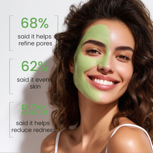 มาส์กหน้าดินสำหรับสิวหัวดำสีเขียวโคลนโคลนให้ความชุ่มชื้น - Product Image 5