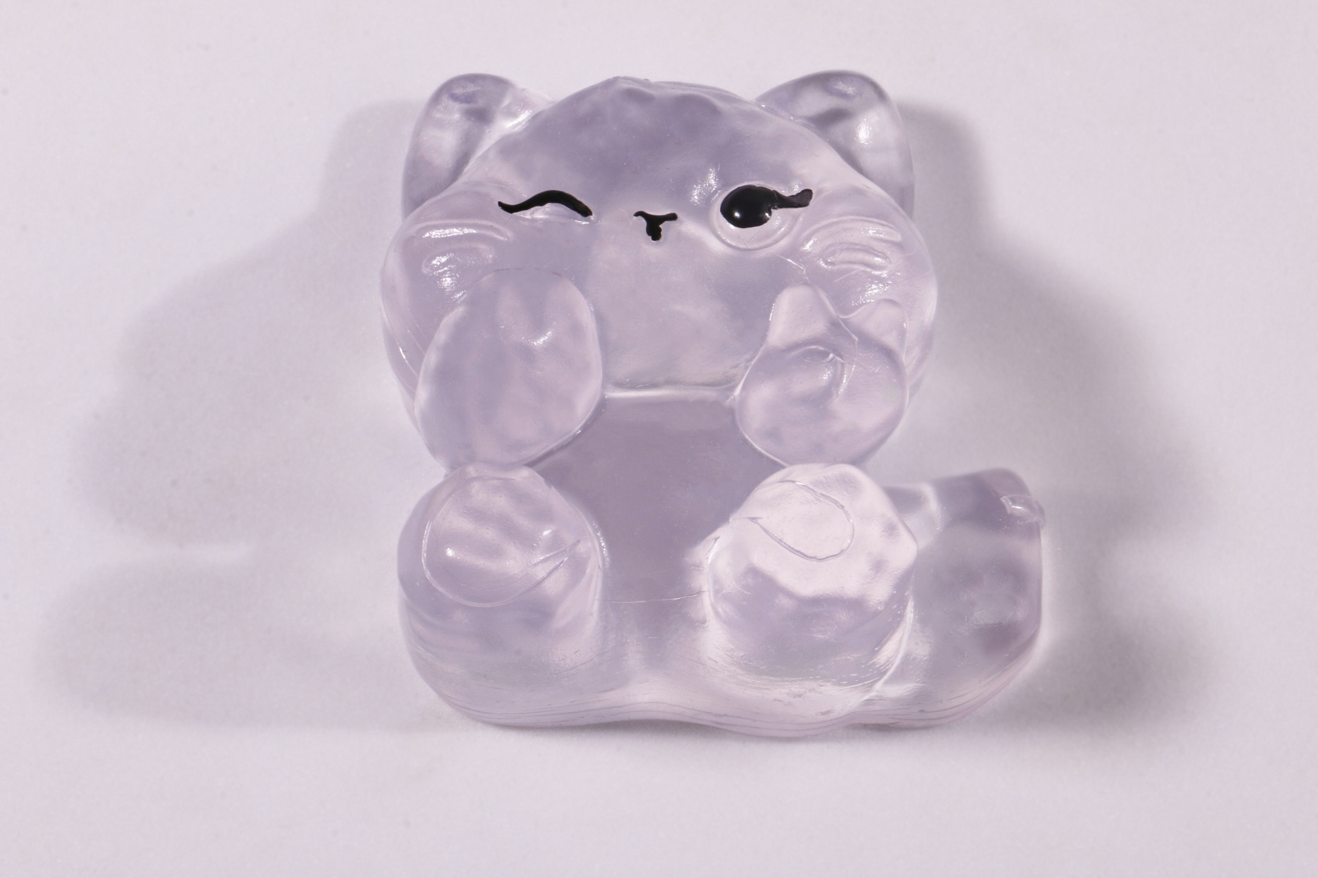 20692-Gato animador lavanda transparente[6.5*6*3cm 62g]