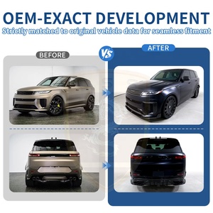 Pour Land-Rover Range Rover Sport SV Facelift Kits Carrosserie Style MSY Lame <span class=keywords><strong>Avant</strong></span> Diffuseur Arrière Embout d'Échappement Cache d'Admission Aileron de Toit Arrière - Product Image 2