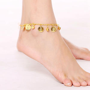 Bracelet de cheville avec pièces de monnaie et pampilles style bohème, sandales pieds nus, chaîne, bijoux, <span class=keywords><strong>danse</strong></span> <span class=keywords><strong>du</strong></span> <span class=keywords><strong>ventre</strong></span> - Product Image 4