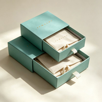 Boîte à bijoux de luxe de haute qualité, recyclable, avec tiroir coulissant, pour collier, bague, boucles d'oreilles, bracelet, emballage cadeau