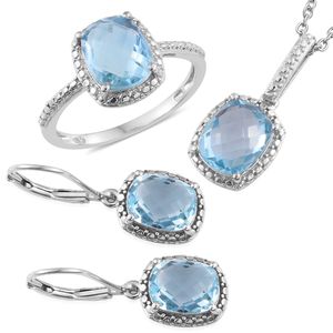Conjuntos de <span class=keywords><strong>bisutería</strong></span> para mujer Conjunto de joyería Azul claro Dama DE HONOR Conjunto de joyería de 3 <span class=keywords><strong>al</strong></span> <span class=keywords><strong>por</strong></span> <span class=keywords><strong>mayor</strong></span> - Product Image 3