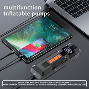 Gonfleur de pneus numérique portable avec écran LCD 12V, cylindre unique, pour voiture, moto, vélo, avec câble USB - Product Image 3