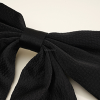 Grande pince à cheveux en tissu 17x24cm avec long ruban noir, accessoires pour cheveux pour filles et femmes