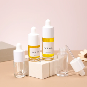 20ml <b>30ml</b> Transparent Cylindrical Glass <b>Bottles</b> for Essential Oil Facial Serum and Skin Care Cosmetic Packaging - Product Image 4