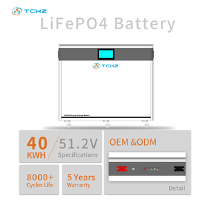 Batería Apilable de 90% 51.2V 800Ah 40KWH con Wifi, BT, RS485/CAN/RS232, Híbrida, para Red Eléctrica Residencial y Sistemas Solares Fuera de la Red - Product Image 4