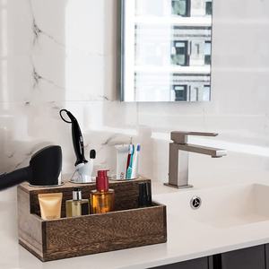 In legno rustico porta asciugacapelli salone Organizer per accessori da bagno forniture accessori per capelli Organizer - Product Image 5