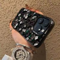Promotion Black Friday : Coque iPhone INS Rose Wall Cool Pattern pour Apple iPhone 17 Pro Max, 17 Pro, 17 Air, XS MAX – Bordure Noire Tendance