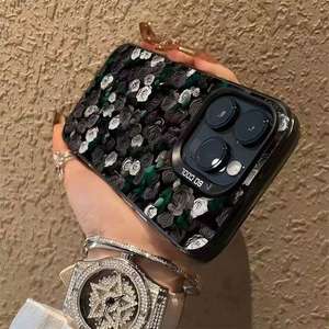 Offre Black <span class=keywords><strong>Friday</strong></span> – Coque iPhone motif rose mural INS tendance pour <span class=keywords><strong>Apple</strong></span> iPhone 17 Pro Max, 17 Pro, 17 Air, XS Max – Bordure noire élégante - Product Image 5