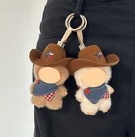 Pour LABUBU V4 Accessoires de poupée de mode Échelle Western Cowboy Hat & Bib Cartoon