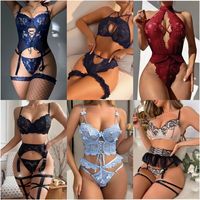 Hot Selling Comfortabele Dames Sexy 2-delige Bikini Zomer Ademende Luxe Holle Kanten Nachtkleding