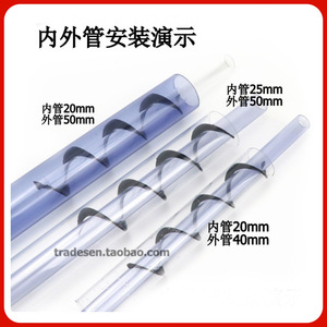 Tira Absorbente de Sonido para Acuario, Filtro Espiral de Reducción de Ruido, Accesorio de PVC en Forma de Cilindro, Tira Amortiguadora Ultrasilenciosa para Pecera - Product Image 3