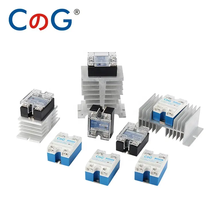 CG 10A 25A 40A دا مرحلة واحدة DC التحكم AC الحرارة بالوعة 220V التتابع إلى 3-32VDC SSR-10DA 25DA 40DA غطاء بلاستيكي تتابع الحالة الصلبة