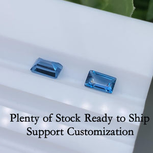 पुखराज Baguette आकार 5x3mm ~ 8x10mm अच्छी गुणवत्ता रत्न नीले पुखराज कीमत प्रति टुकड़ा बनाने के आभूषण प्राकृतिक लंदन ब्लू पुखराज - Product Image 4