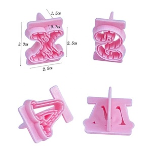 26 pz/set alfabeto stampi per torte torte pasta di zucchero lettera biscotti taglierina parole stampa timbro cottura stampo goffratura per la casa torta fai da te - Product Image 2