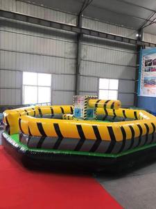 Hualong Percorso a Ostacoli Rotante Interattivo Meltdown Challenge, Giochi Sportivi di Salto, Gioco Gonfiabile in PVC Wipeout Machine Jump - Product Image 1