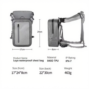 Logo personnalisé 840D TPU multifonction extérieur étanche pêche poitrine sac pêche à la <span class=keywords><strong>mouche</strong></span> gilet Pack plate-forme sac à dos pêche conventionnelle - Product Image 6