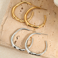 Boucles d'oreilles créoles tendance pour femme en acier inoxydable de haute qualité, étanches, idéales comme cadeau