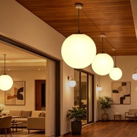 Lámpara Colgante Esférica Minimalista Nórdica, Moderna Lámpara LED de Bola, Decoración de Interiores, Lámpara de Techo para Comedor