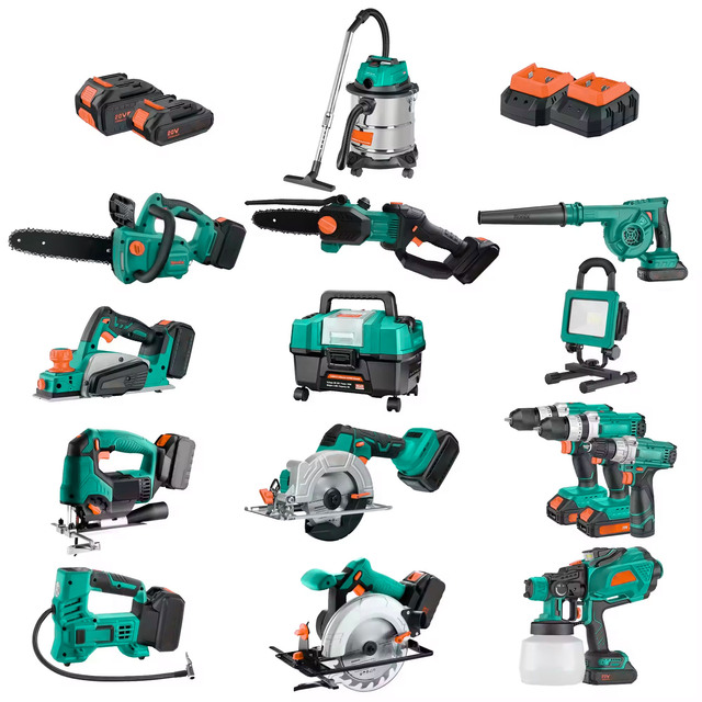 Cordless Rechargeable Professional Brushless Electric Hammer Drill Angle Grinder Wrenches Combination