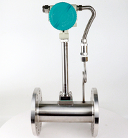 Medidor de Flujo Vortex 4-20mA de Acero Inoxidable de Alta Precisión con Conexión Bridada para Fluidos, Gas Natural, Aire Comprimido, Vapor, Refrigerante, con Pantalla LCD