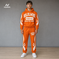 Survêtements grande taille pour hommes, ensemble pantalon de survêtement évasé et sweat à capuche, streetwear unisexe en polaire, design 2 en 1, survêtement personnalisé
