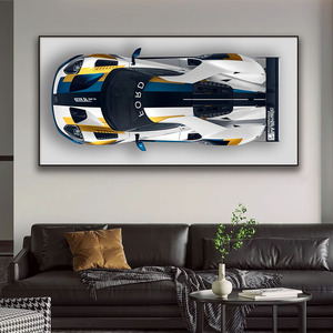 Créativité salon Art décor à la maison peintures voiture de sport thème canapé fond effet tridimensionnel peinture en cristal - Product Image 3